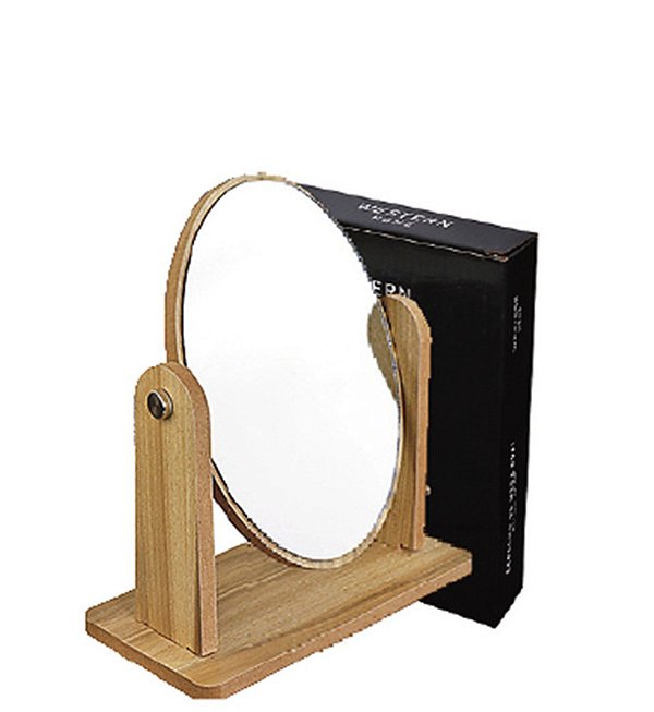 ESPELHO DE MESA OVAL BAMBU 18CM