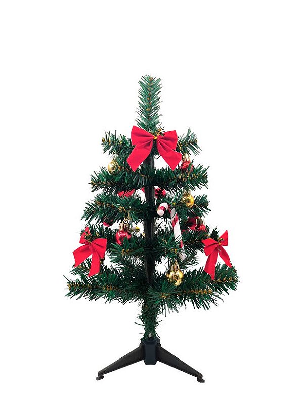 ARVORE DE NATAL DE MESA 40CM C/ 20 ORNAMENTOS
