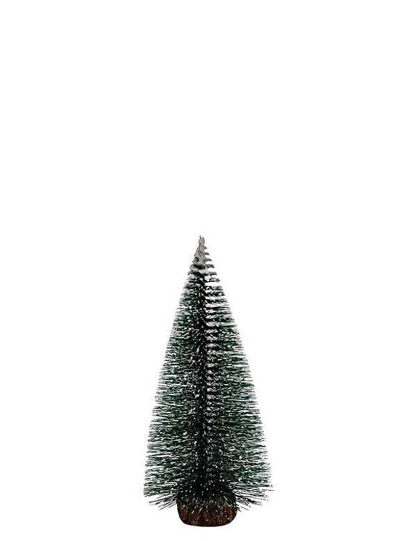 ARVORE DE NATAL DE MESA PINHEIRO 15CM VERDE NEVADO - CAIXA C/ 6 PEÇAS