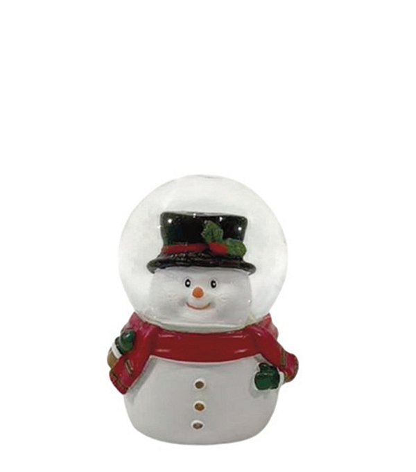 GLOBO NATAL POLIRESINA NOEL / BONECO DE NEVE 4,5 X 6,5CM - CAIXA C/ 12 PEÇAS