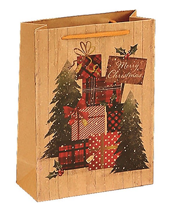 SACOLA KRAFT NATAL DEC 42 X 31,5 X 9,5CM SORT - CAIXA C/ 12 PEÇAS