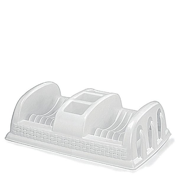 ESCORREDOR DE PRATOS RATTAN BRANCO