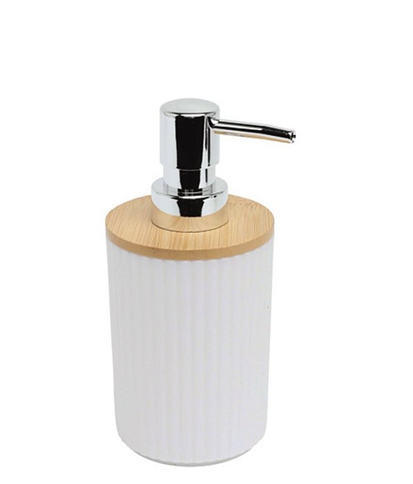PORTA SABONETE LIQUIDO 430 ML BRANCO BAMBU RED