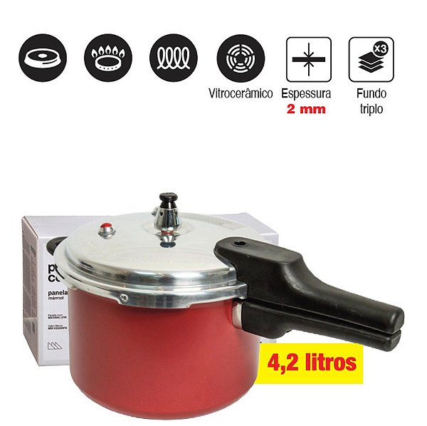 PRESSCOOK - PANELA DE PRESSAO 4,2L MARSALA