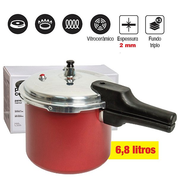 PRESSCOOK - PANELA DE PRESSAO 6,8L MARSALA