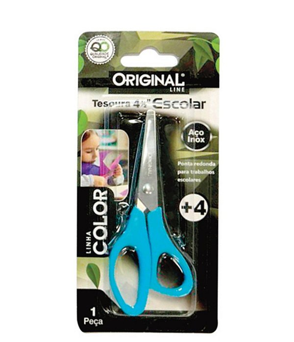 TESOURA ESCOLAR COLOR 4,5"