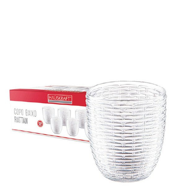 GLASS - COPO BX 360ML RATTAN JG C/ 06 PCS