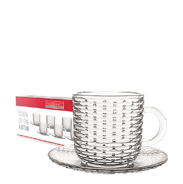 GLASS - XICARA C/ PIRES 240ML RATTAN JG C/ 06 PCS