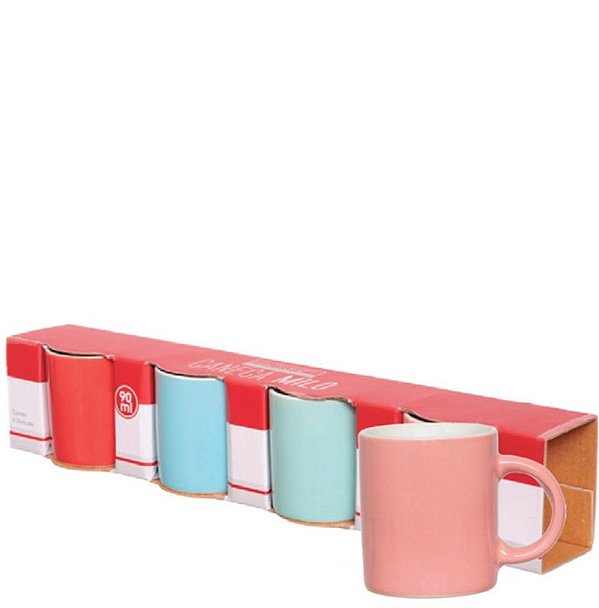 HAUSKRAFT - CANECA RETA 90ML MILO JG C/ 04 PCS