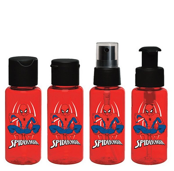 FRASCO 60ML CJ C/ 04 PCS HOMEM ARANHA