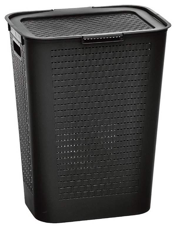 CESTO RATTAN RET 55L PRETO