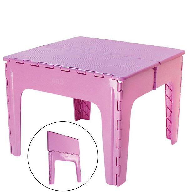 MESA INFANTIL ROSA DOBRÁVEL - 57,5 X 4 X 71 CM