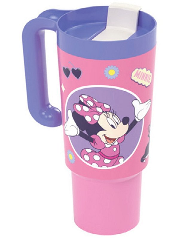 COPO TUMBLER COM ALÇA 650 ML MINNIE ROSA
