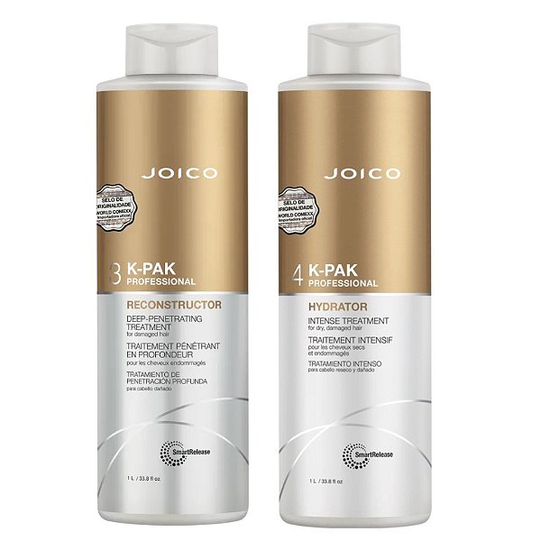 Joico K-PAK Passo 3 Reconstructor 1000ml + Passo 4 Mascara Capilar 1000ml -  Classparasalao