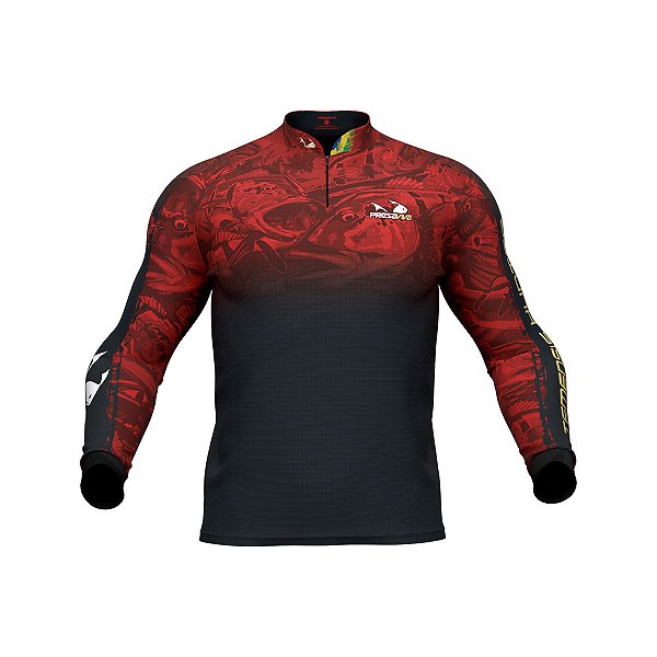 Camisa Pesca Presa Viva Dry Flex Poliéster c/ Elastano Uv50+ Açu 07