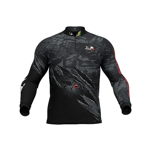 Camisa Pesca Presa Viva Dry Flex Poliéster c/ Elastano Uv50+ Açu 08