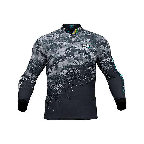 Camisa Pesca Presa Viva Dry Flex Poliéster c/ Elastano Uv50+ Pv 16