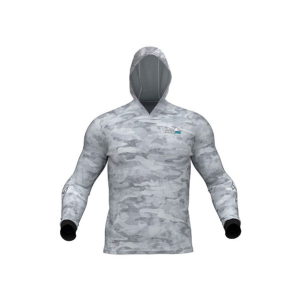 Camisa Pesca Capuz Presa Viva Dry Favo Poliéster Uv30+ Pv 17