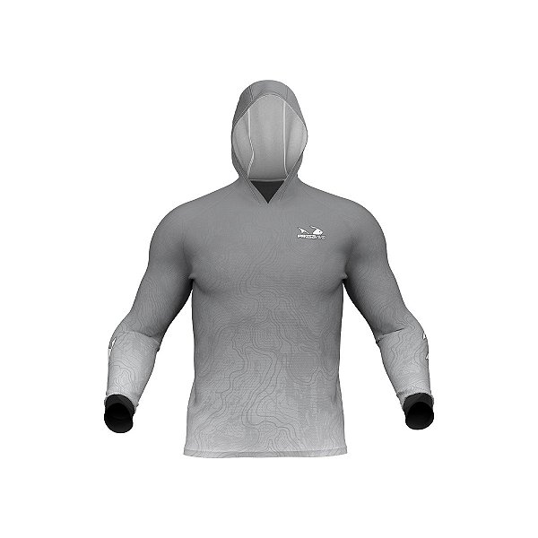 Camisa Pesca Capuz Presa Viva Dry Favo Poliéster Uv30+ Pv 18
