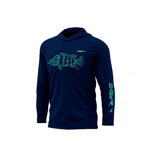 Camisa Pesca Capuz Presa Viva Uv50+ PSVA Poliamida 14