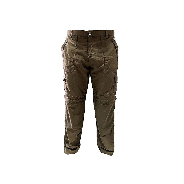 Calça 2 em 1 Presa Viva c/ 8 Bolsos Proteção Uv50+ Poliamida - Escolha Cor