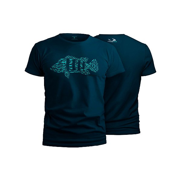Camiseta Presa Viva 100% Algodão Estampas de Pesca Variadas - Escolha