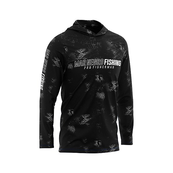 Camisa Pesca Mar Negro X-Protection Sublimada Uv50+ Black