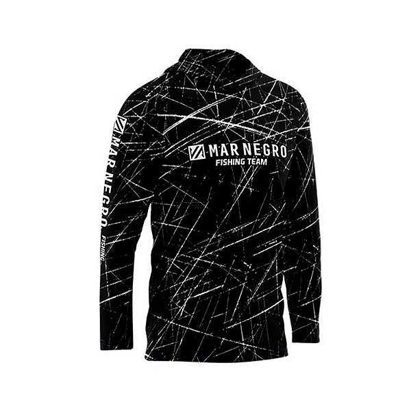 Camisa Pesca Mar Negro X-Protection Sublimada Uv50+ Team Mnf