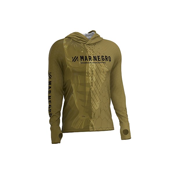 Camisa Pesca Mar Negro X-Protection Sublimada Tucuna Army