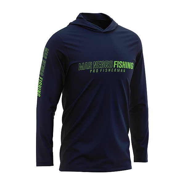 Camisa Pesca Mar Negro X-Protection Poliamida Uv50+ Marinho