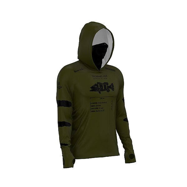 Camisa Pesca Mar Negro X-Protect 360 Sublimada Cichla Temens
