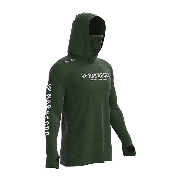 Camisa Pesca Mar Negro X-Protect 360 Poliamida Uv50 Musgo