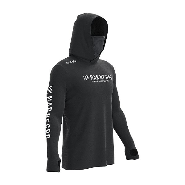 Camisa Pesca Mar Negro X-Protect 360 Poliamida Uv50 Chumbo