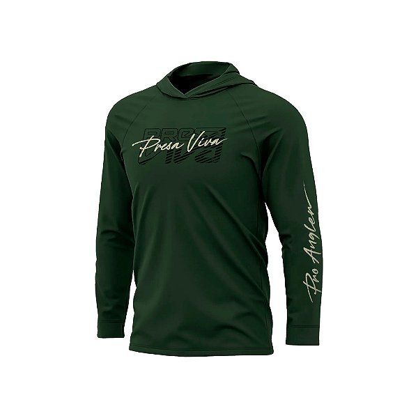 Camisa Pesca Capuz Presa Viva Proteção Uv50+ Poliamida 37