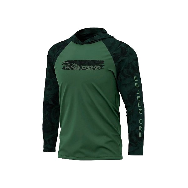 Camisa Pesca Capuz Presa Viva Proteção Uv50+ Poliamida 36