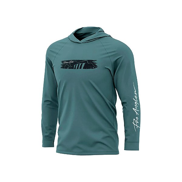 Camisa Pesca Capuz Presa Viva Proteção Uv50+ Poliamida 35