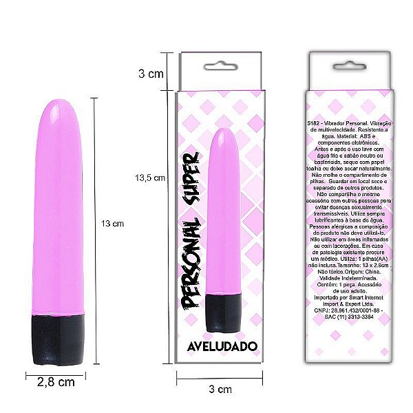 Vibrador Personal 13 Cm Multivelocidade Aveludado - Rosa