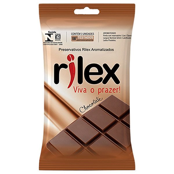 Preservativo Rilex - Aroma Chocolate - 3 Unidades