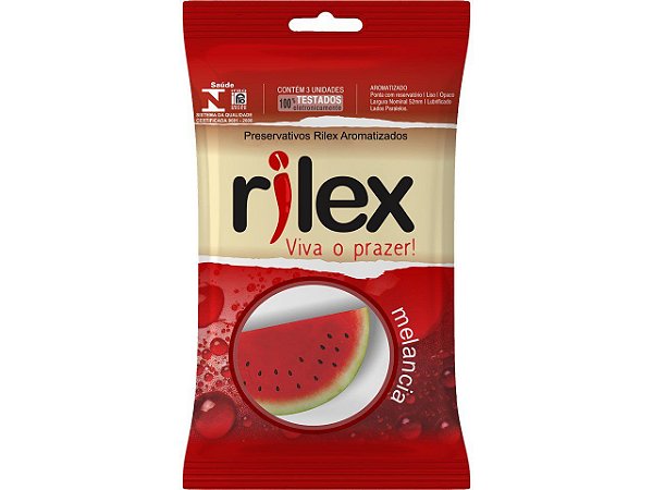 Preservativo Rilex - Aroma Melancia - 3 Unidades