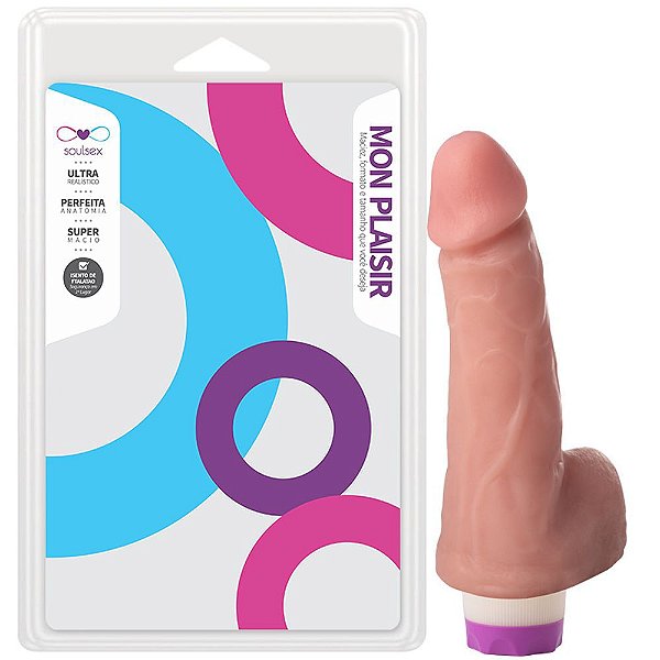 Pênis 15,5 x 3,7 cm Com Vibro - Soulsex