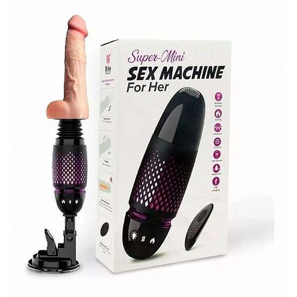 Mini Sexy Fuck Machine Pênis Realístico 7 Modos de Vibrações