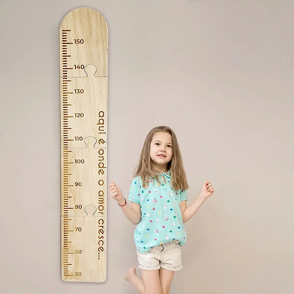 Régua de Crescimento Infantil em Madeira | LevCut Decor