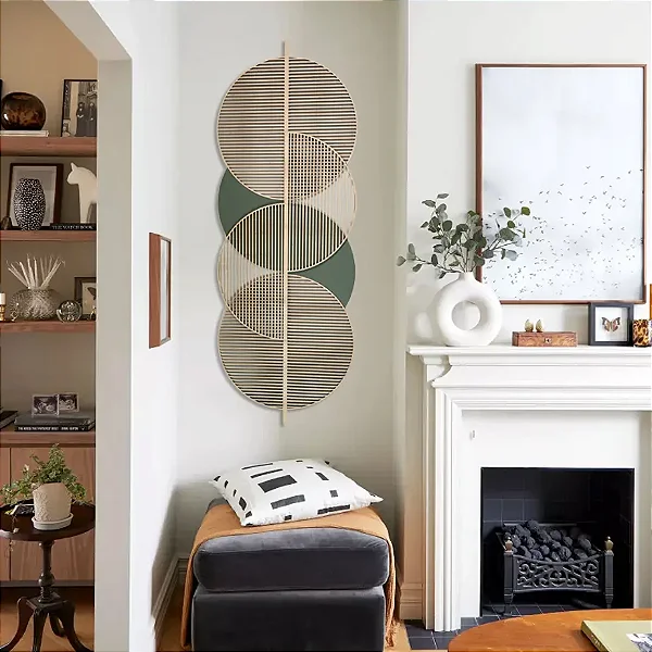 Escultura de Parede Abstrata Circular