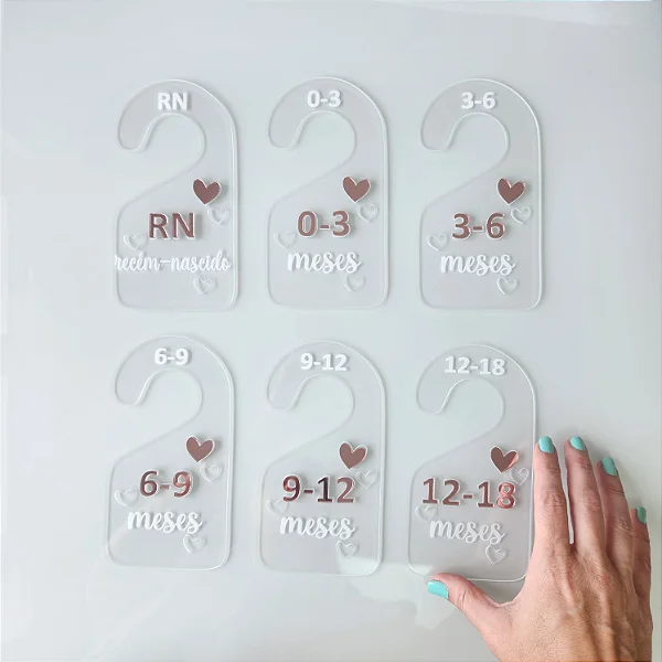 Separadores de Cabide Infantil em Acrílico | LevCut Decor
