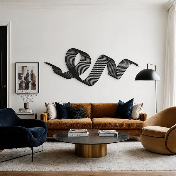 Painel Fita Fluida | Decor Abstrato Moderno