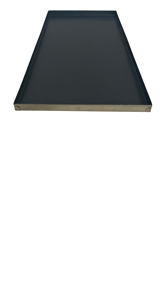 ASSADEIRA LISA INOX 60X40X3 REVESTIDA COM ANTIADERENTE