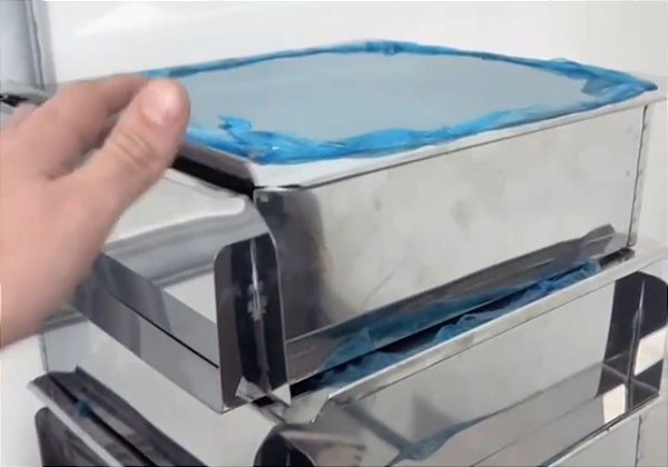 TAMPA PARA FORMA GRANDE INOX 30X30X10 CM – COMPATÍVEL COM LATERAL REMOVÍVEL