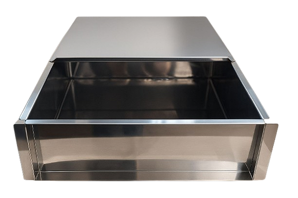 TAMPA PARA FORMA GRANDE INOX 30X30X10 CM – COMPATÍVEL COM LATERAL REMOVÍVEL