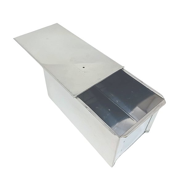 FORMA PARA PÃO DE LEITE PULLMAN COM TAMPA INOX 35X12X12CM