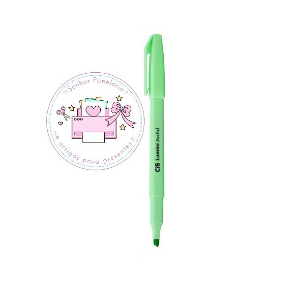 Marca-Texto Verde Pastel Cis Lumini